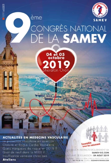 9ème Congrès de la Société Algérienne de Médecine Vasculaire (SAMEV) affiche